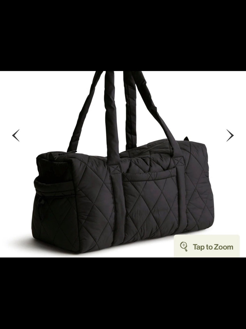 Vera Bradley Quilted Duffel Bag in moonless night, brand new
